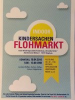 Plakat für den nächsten Flohmarkt